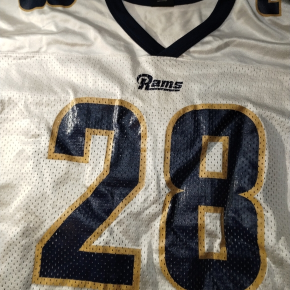 Vintage Nike Team Marshall Faulk St Louis Rams NFL #28 Football Jersey Large - Picture 3 of 6